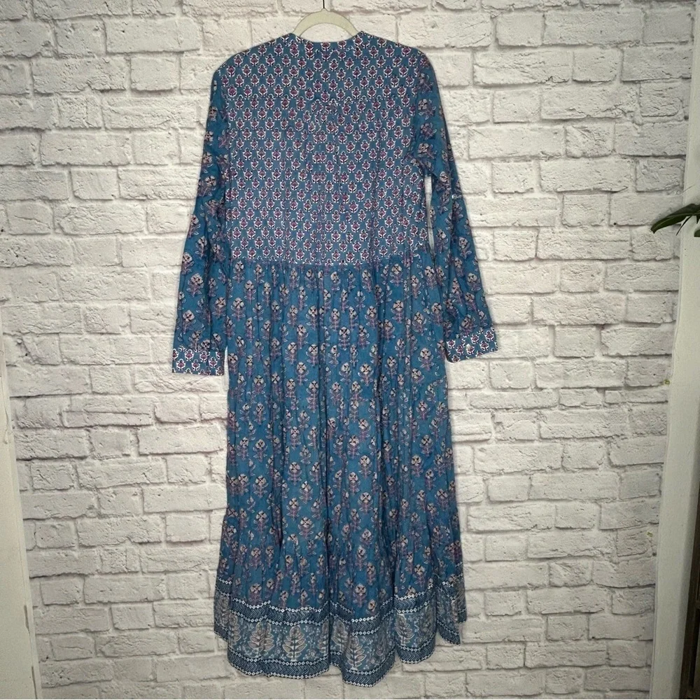 Oliphant Sky Blue Floral Maxi Dress - Picture 8 of 15